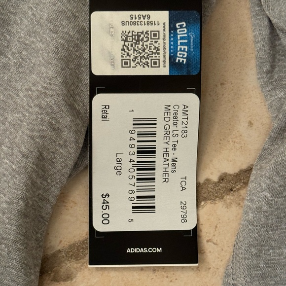 Fanatics Miami Hurricanes Adidas L/S Grey Tech Athletic Shirt Men's Large -NWT - Picture 8 of 10